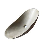 Sandstone Concrete Basin Sink Modern oval shape 59 x 39 x 12cm